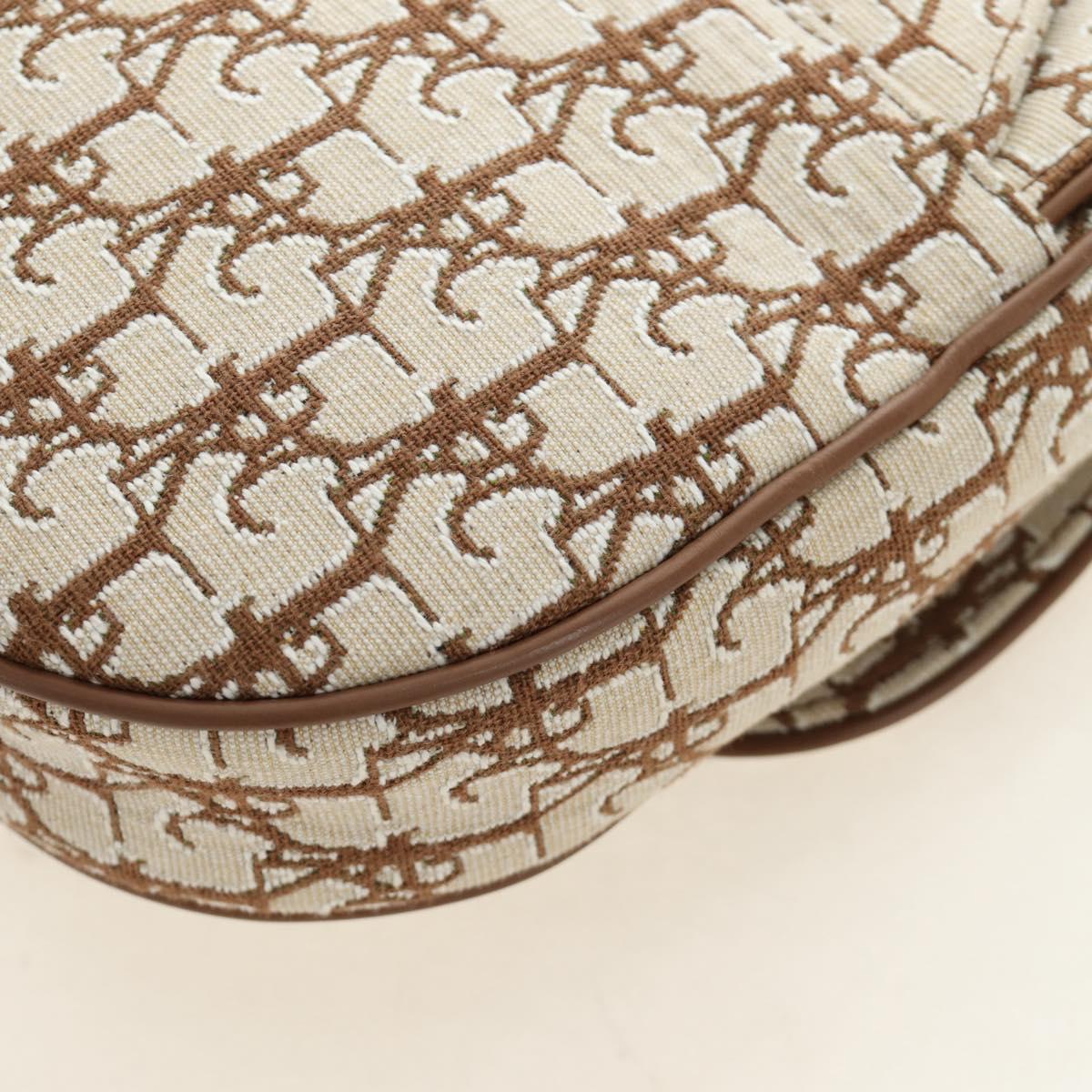 Christian Dior Trotter Canvas Saddle Bag Cactus Jack Beige Auth 190528M