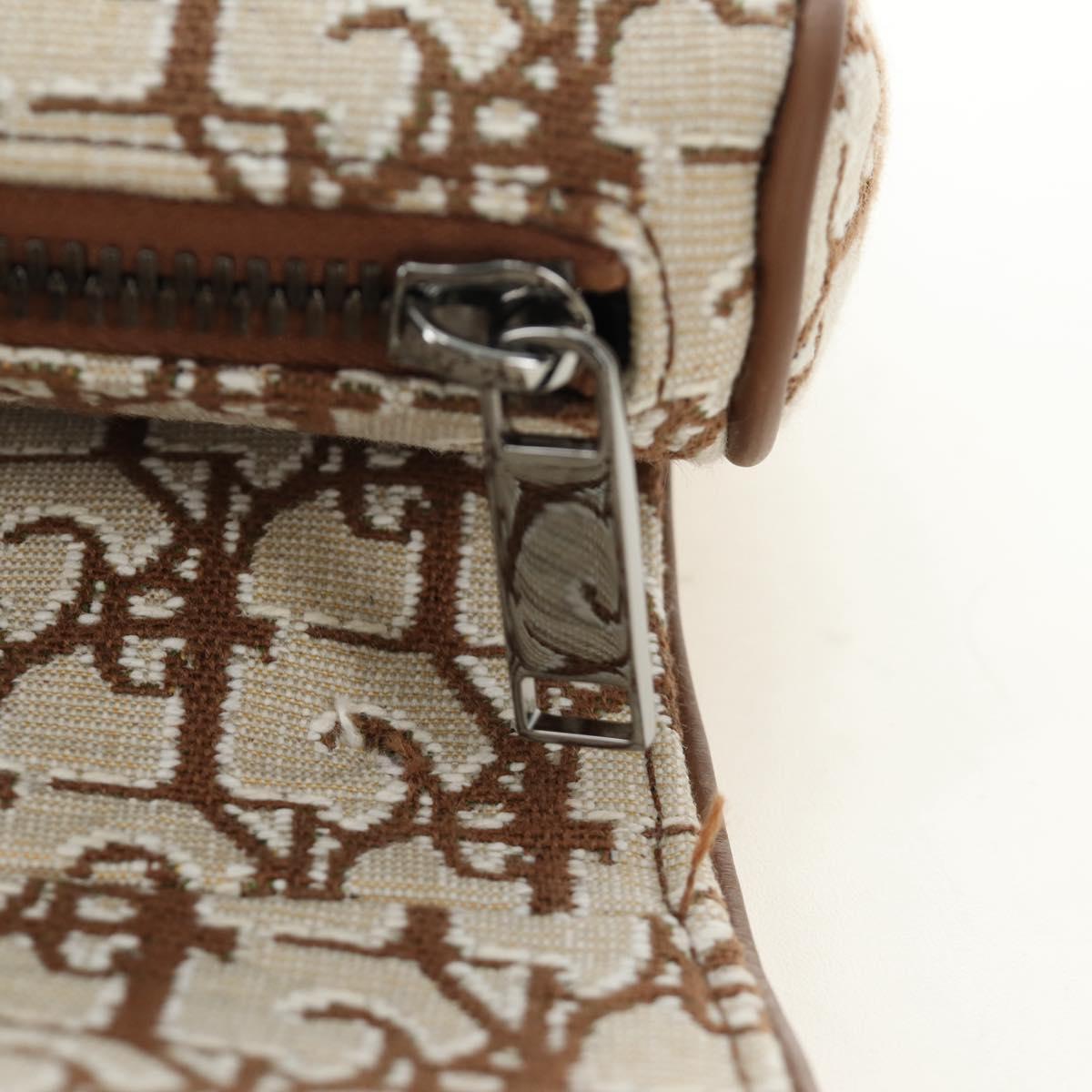 Christian Dior Trotter Canvas Saddle Bag Cactus Jack Beige Auth 190528M