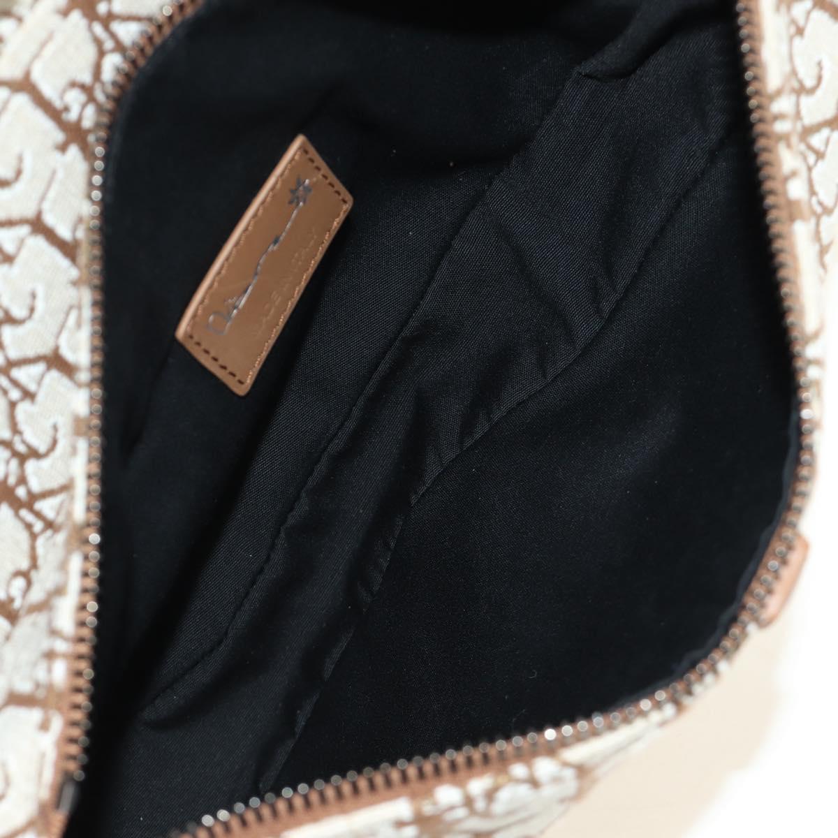 Christian Dior Trotter Canvas Saddle Bag Cactus Jack Beige Auth 190528M