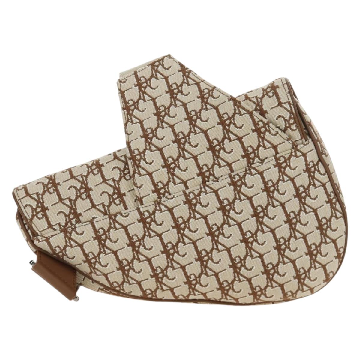 Christian Dior Trotter Canvas Saddle Bag Cactus Jack Beige Auth 190528M