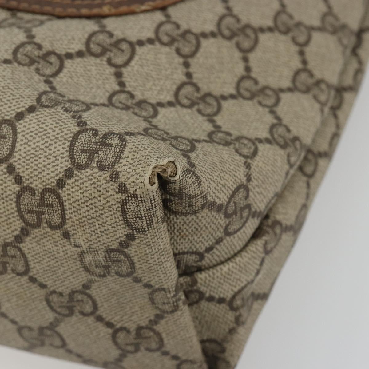 GUCCI GG Supreme Web Sherry Line Tote Bag PVC Beige Gold 39 002 4487 Auth 190532