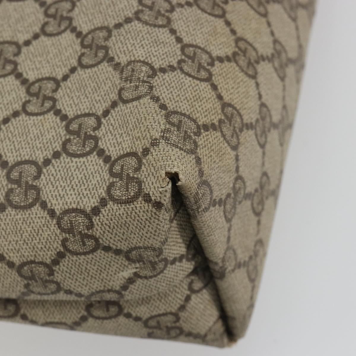 GUCCI GG Supreme Web Sherry Line Tote Bag PVC Beige Gold 39 002 4487 Auth 190532