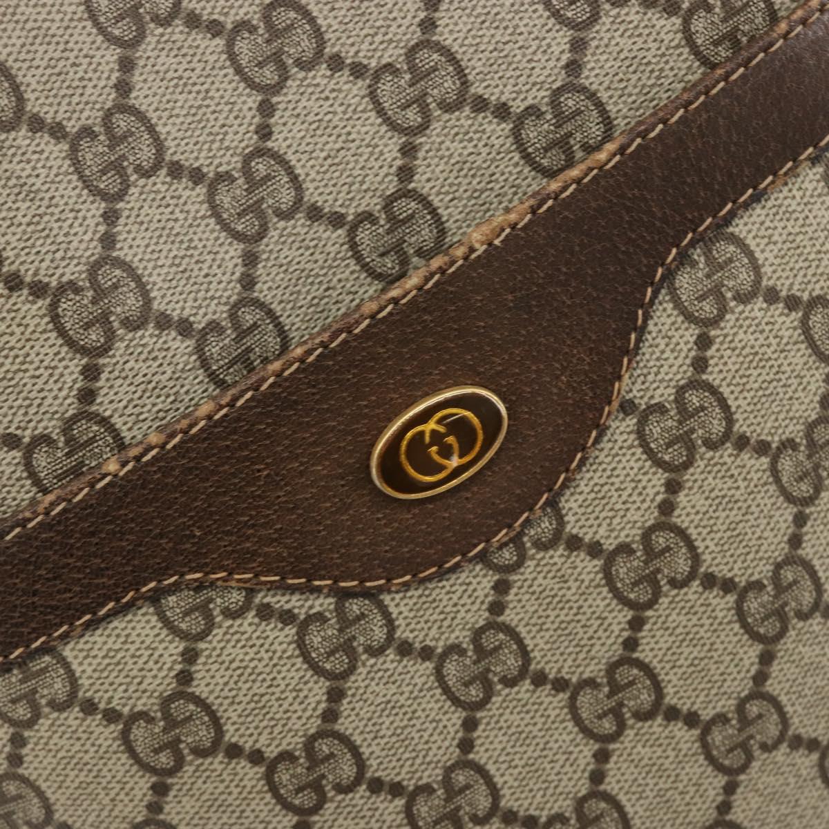 GUCCI GG Supreme Web Sherry Line Tote Bag PVC Beige Gold 39 002 4487 Auth 190532