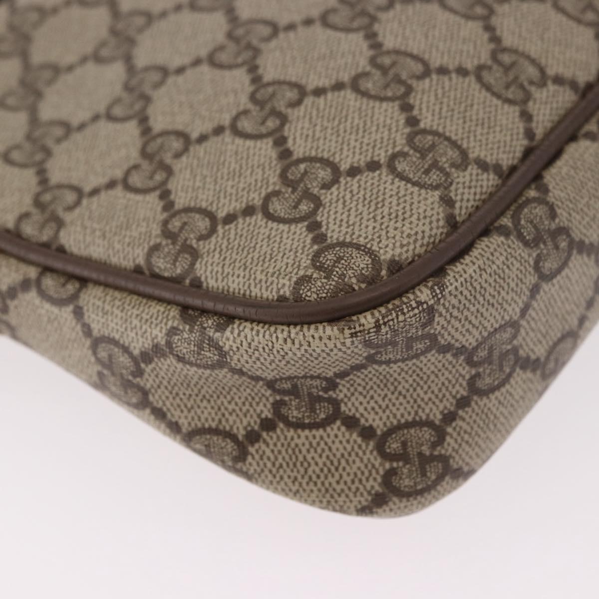 GUCCI GG Supreme Shoulder Bag PVC Beige Gold 56 02 068 Auth 190535