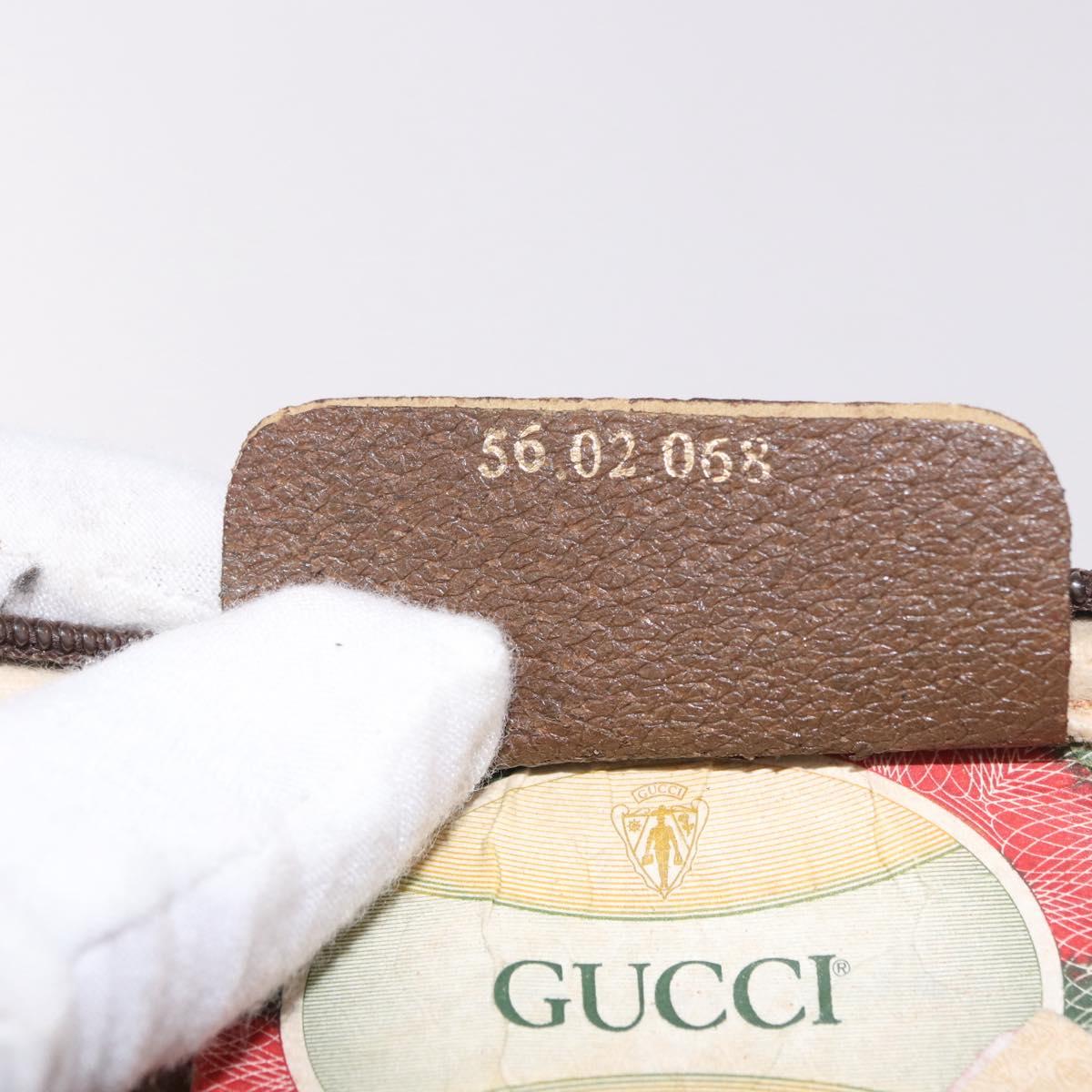 GUCCI GG Supreme Shoulder Bag PVC Beige Gold 56 02 068 Auth 190535