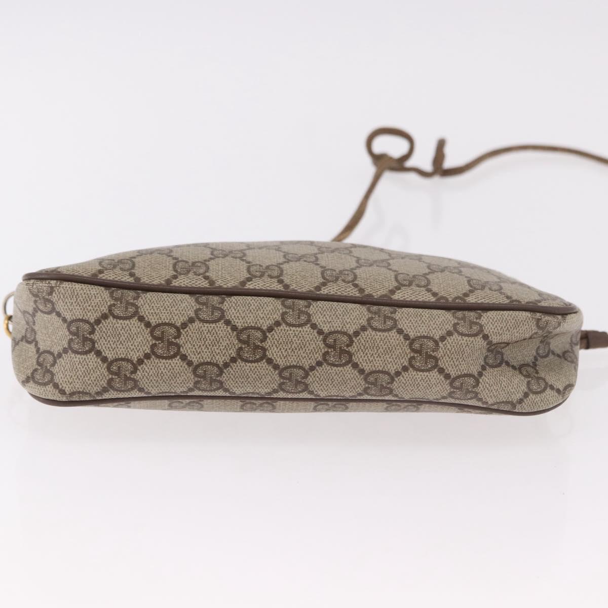 GUCCI GG Supreme Shoulder Bag PVC Beige Gold 56 02 068 Auth 190535