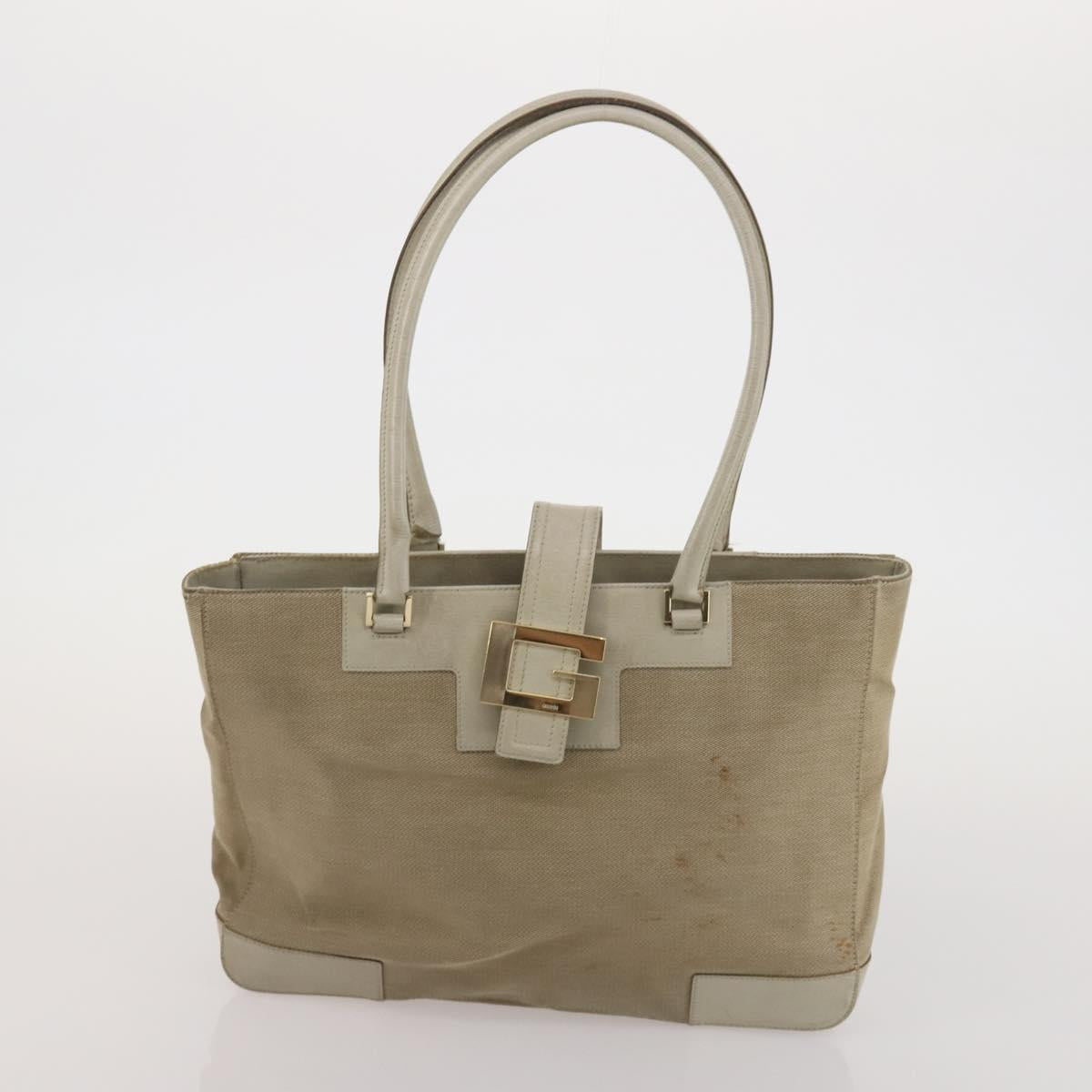 GUCCI GG Canvas GG Supreme Tote Bag PVC 2 Set Beige Auth 190536