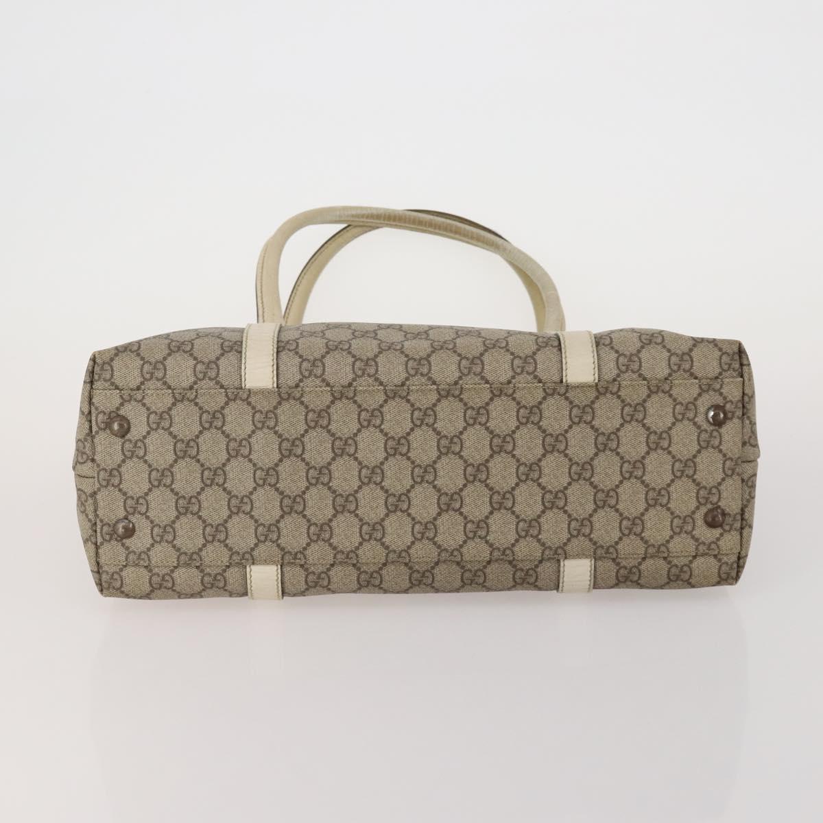 GUCCI GG Canvas GG Supreme Tote Bag PVC 2 Set Beige Auth 190536