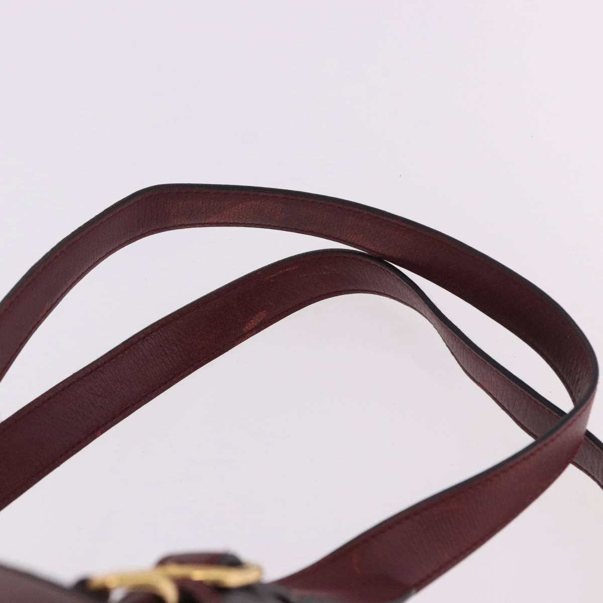 CARTIER Must Line Backpack Bordeaux Gold Auth 190550