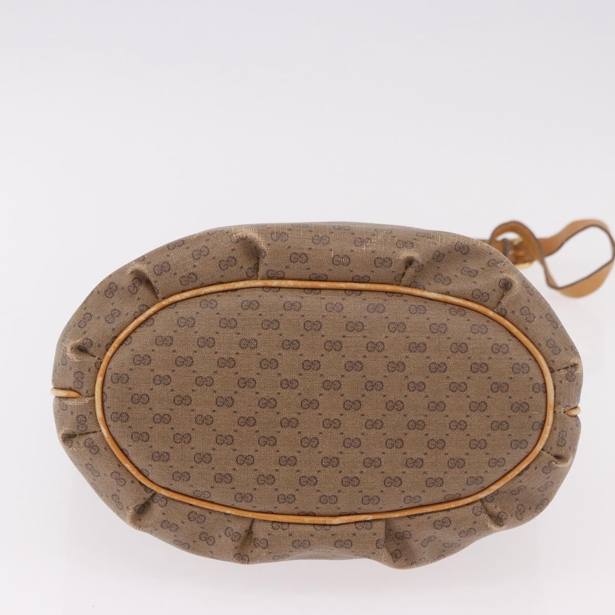 GUCCI Micro GG Shoulder Bag PVC Beige Auth 190555