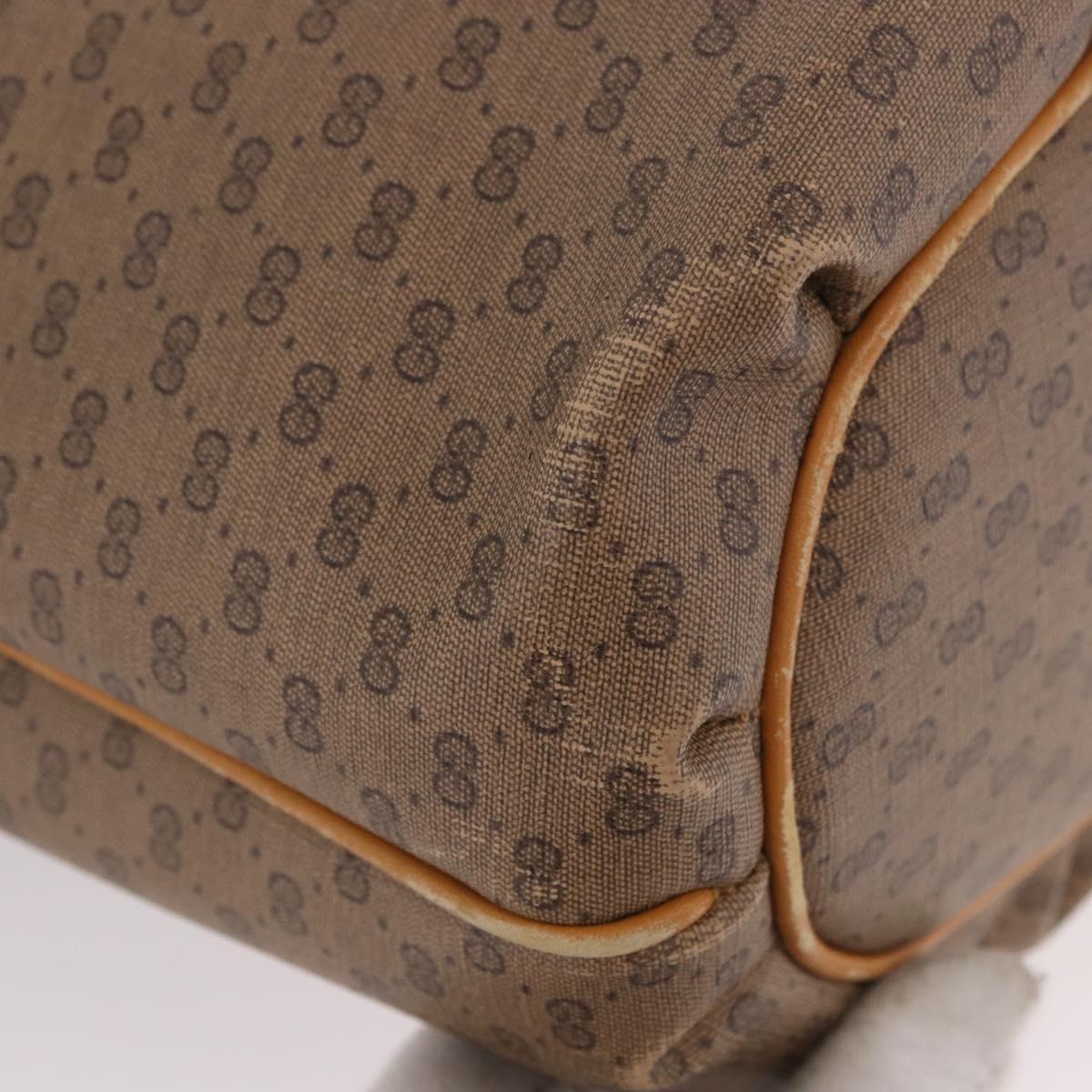 GUCCI Micro GG Shoulder Bag PVC Beige Auth 190555