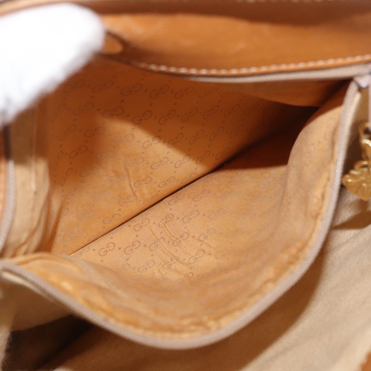 GUCCI Micro GG Shoulder Bag PVC Beige Auth 190555