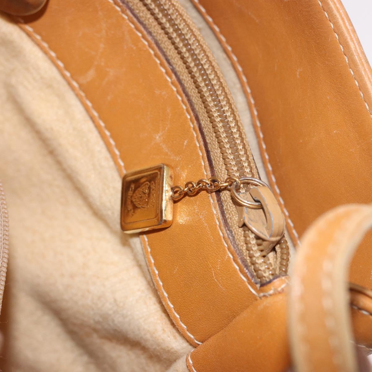GUCCI Micro GG Shoulder Bag PVC Beige Auth 190555