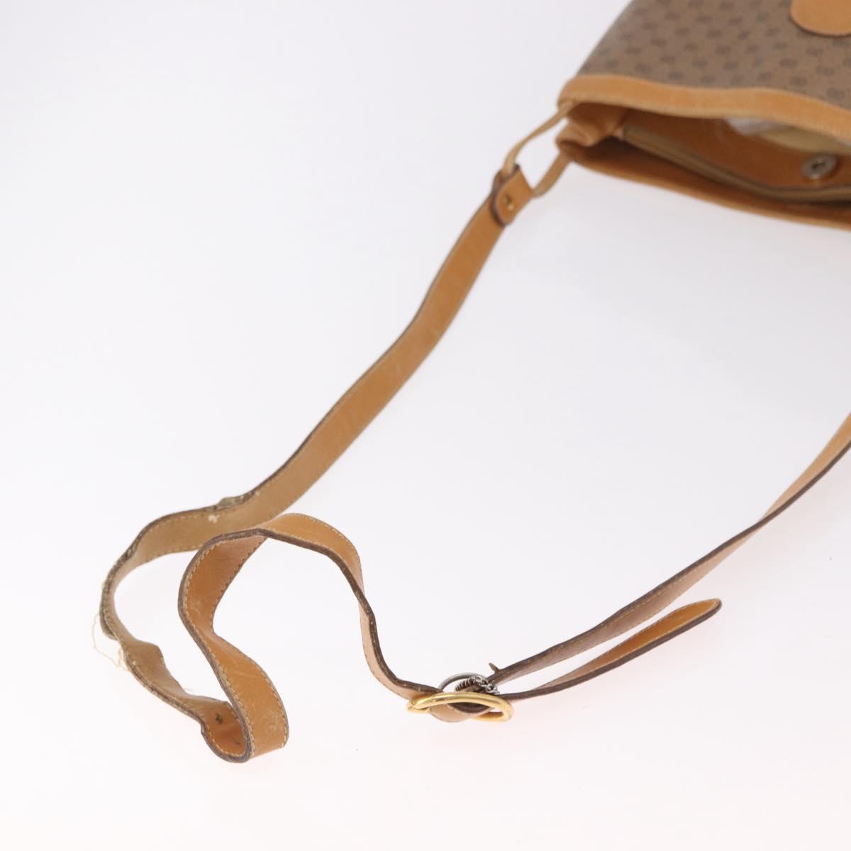 GUCCI Micro GG Shoulder Bag PVC Beige Auth 190555