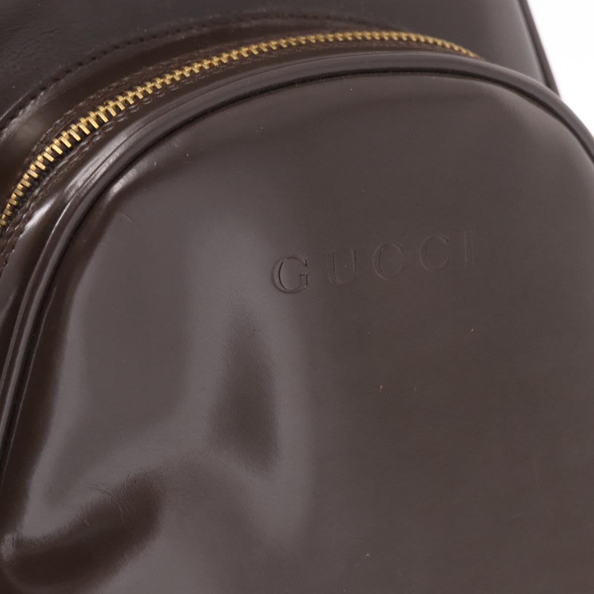 GUCCI Body Bag PVC Brown Gold 003 2113 Auth 190556