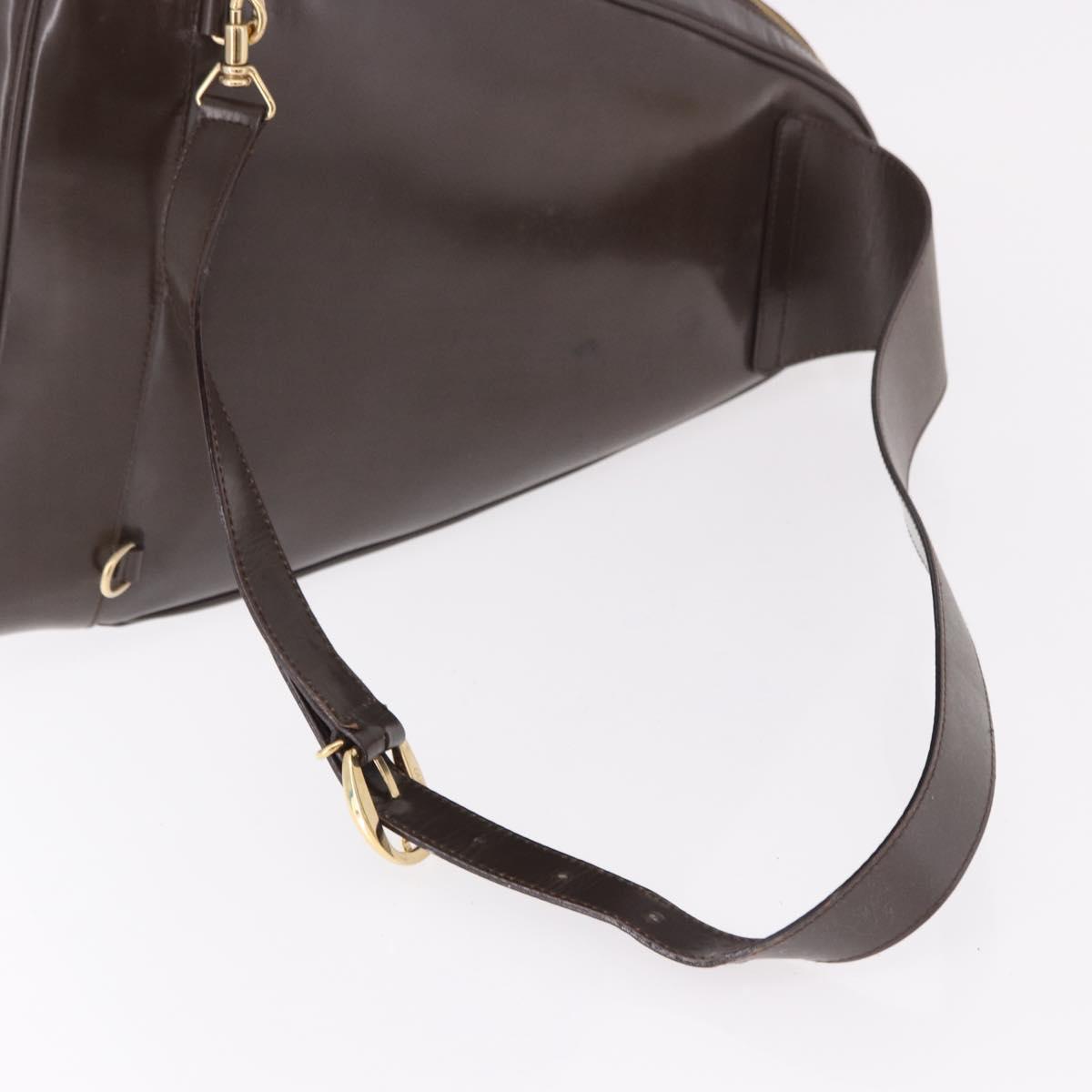 GUCCI Body Bag PVC Brown Gold 003 2113 Auth 190556