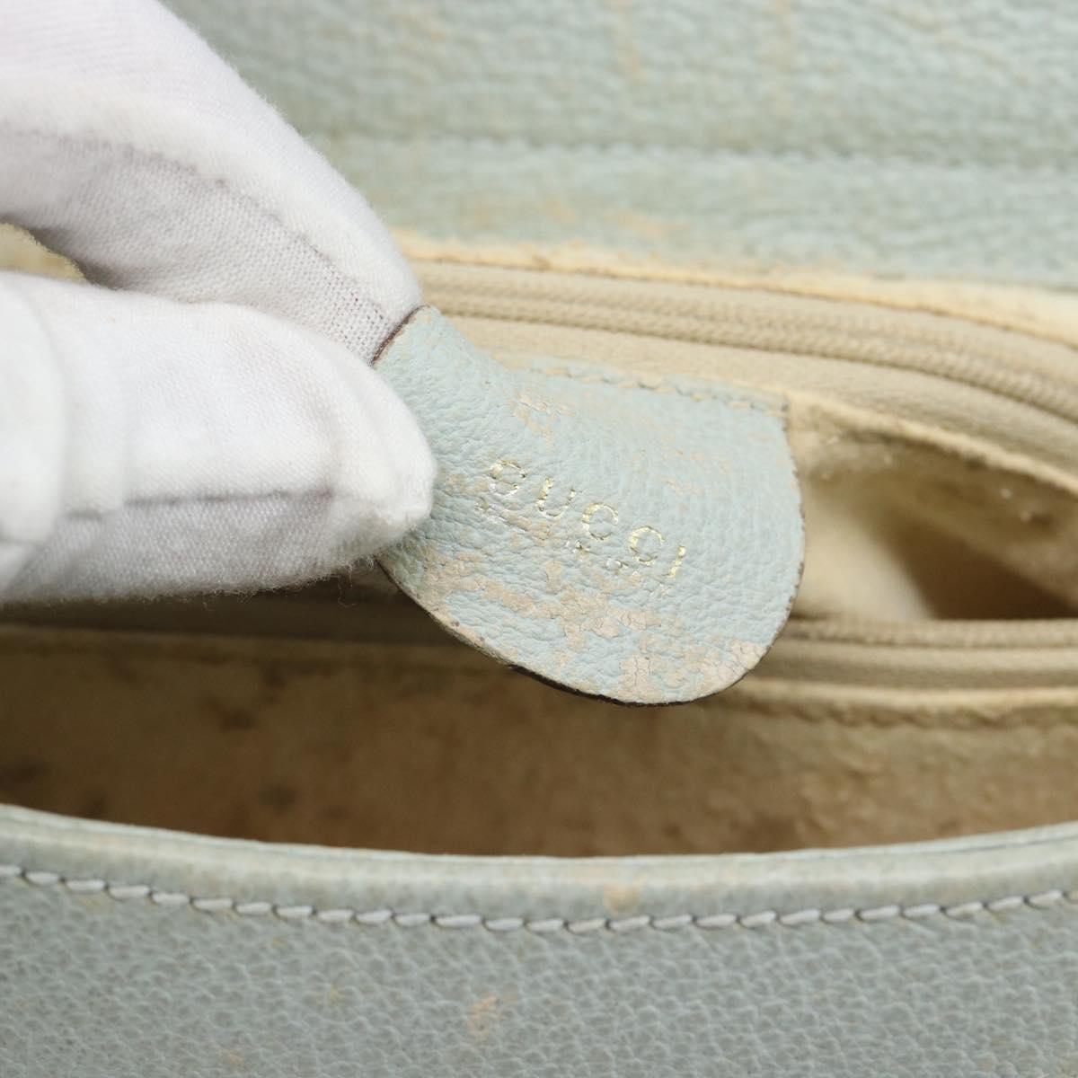 GUCCI Bamboo Hand Bag Suede Gray Gold 002 1186 Auth 190566