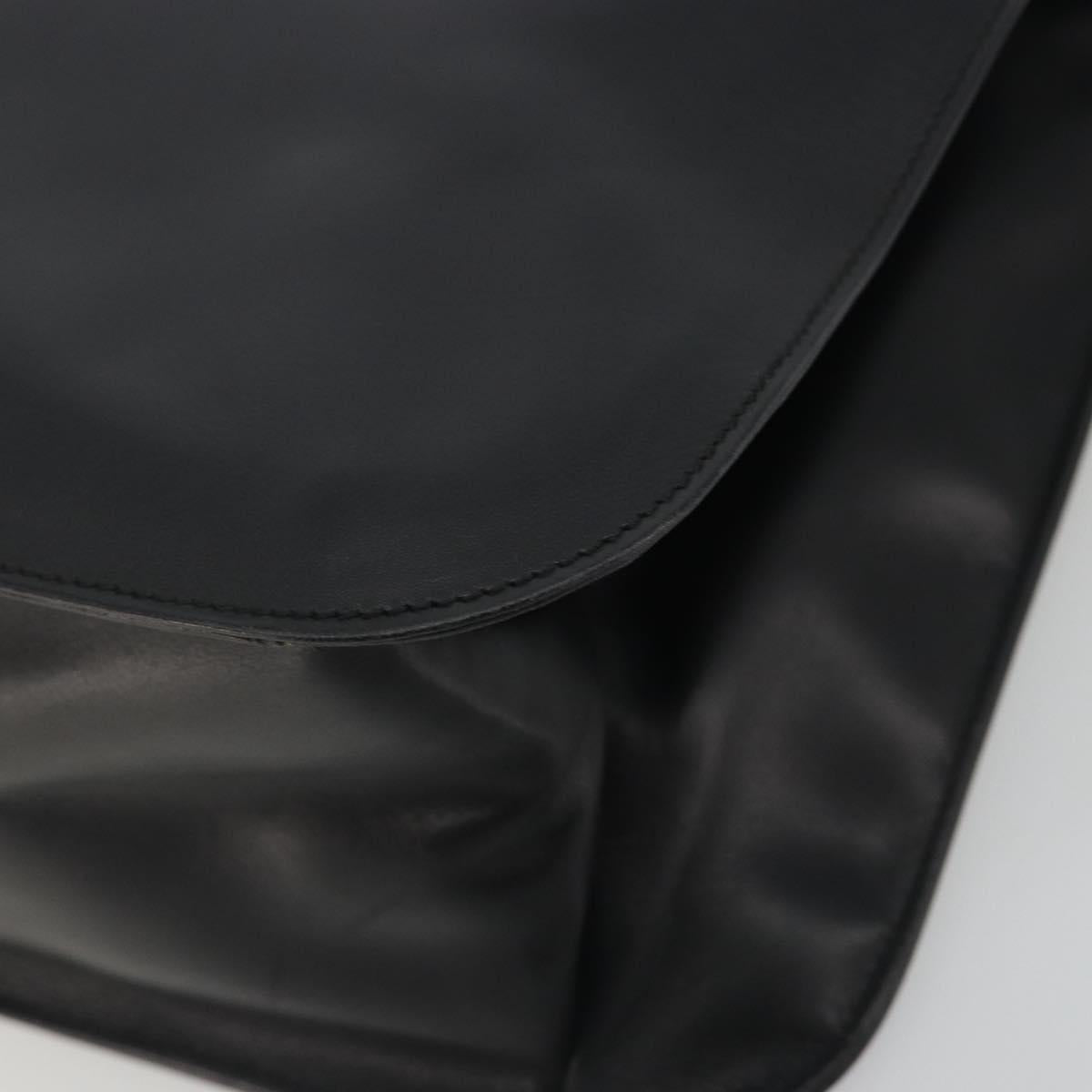 GUCCI Shoulder Bag Leather Black Silver 001 3162 Auth 190579