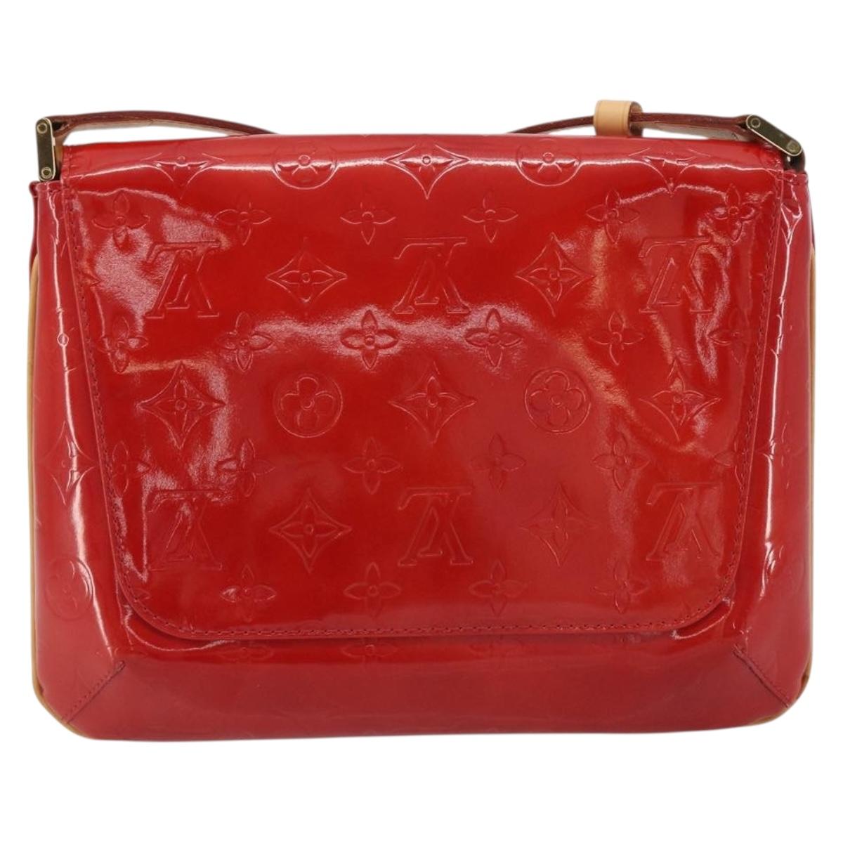 LOUIS VUITTON Monogram Vernis Thompson Street Bag Red Rouge M91094 Auth 190608