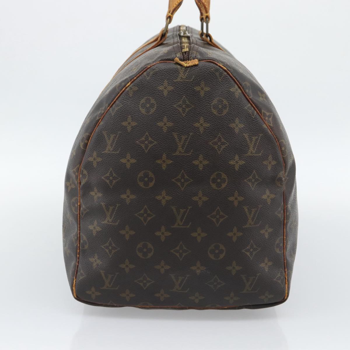 LOUIS VUITTON Monogram Keepall 55 Boston Bag M41424 LV Auth 190609