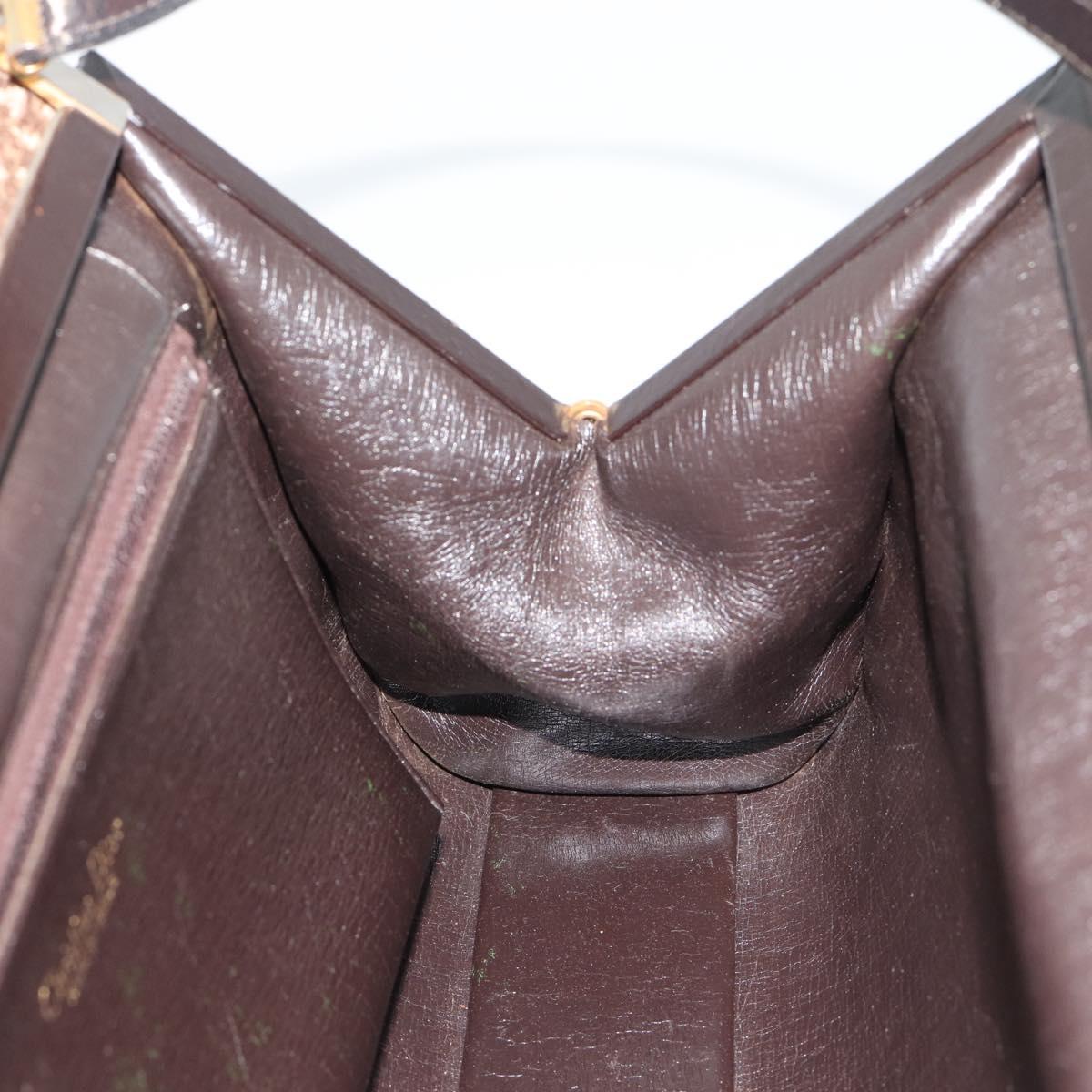 Christian Dior Trotter Canvas Shoulder Bag Beige Gold Auth 190611