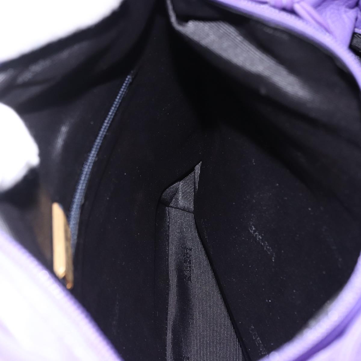 LOEWE Shoulder Bag Leather Purple Gold Auth 190612V