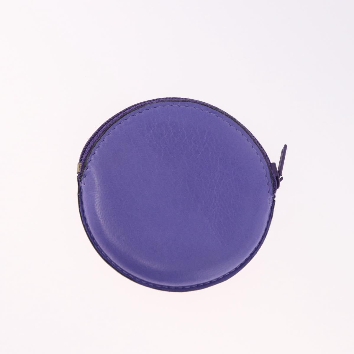 LOEWE Shoulder Bag Leather Purple Gold Auth 190612V
