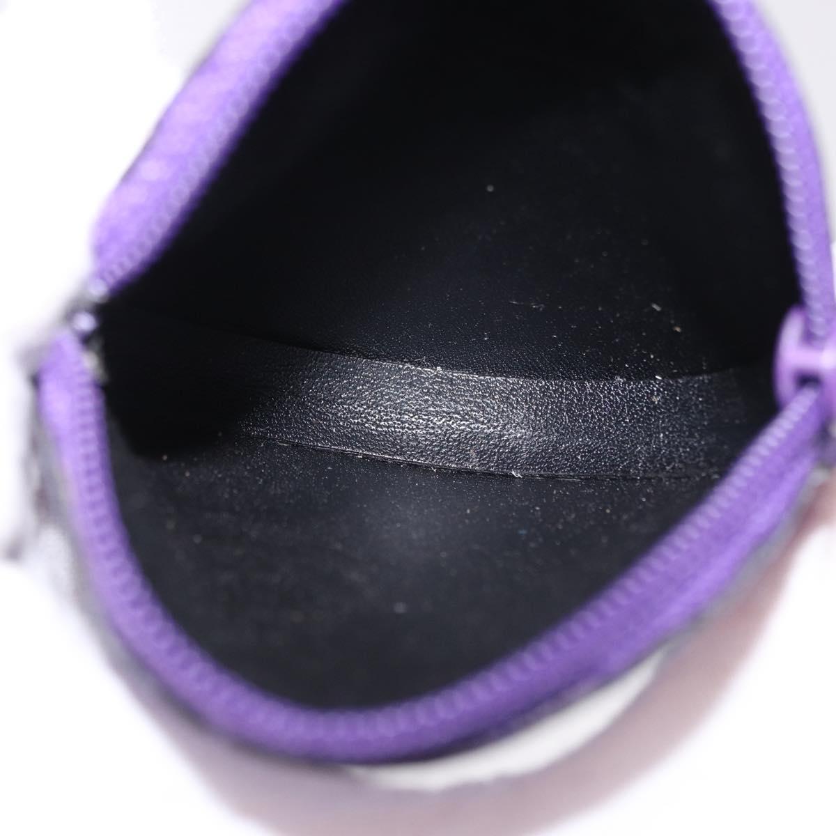 LOEWE Shoulder Bag Leather Purple Gold Auth 190612V