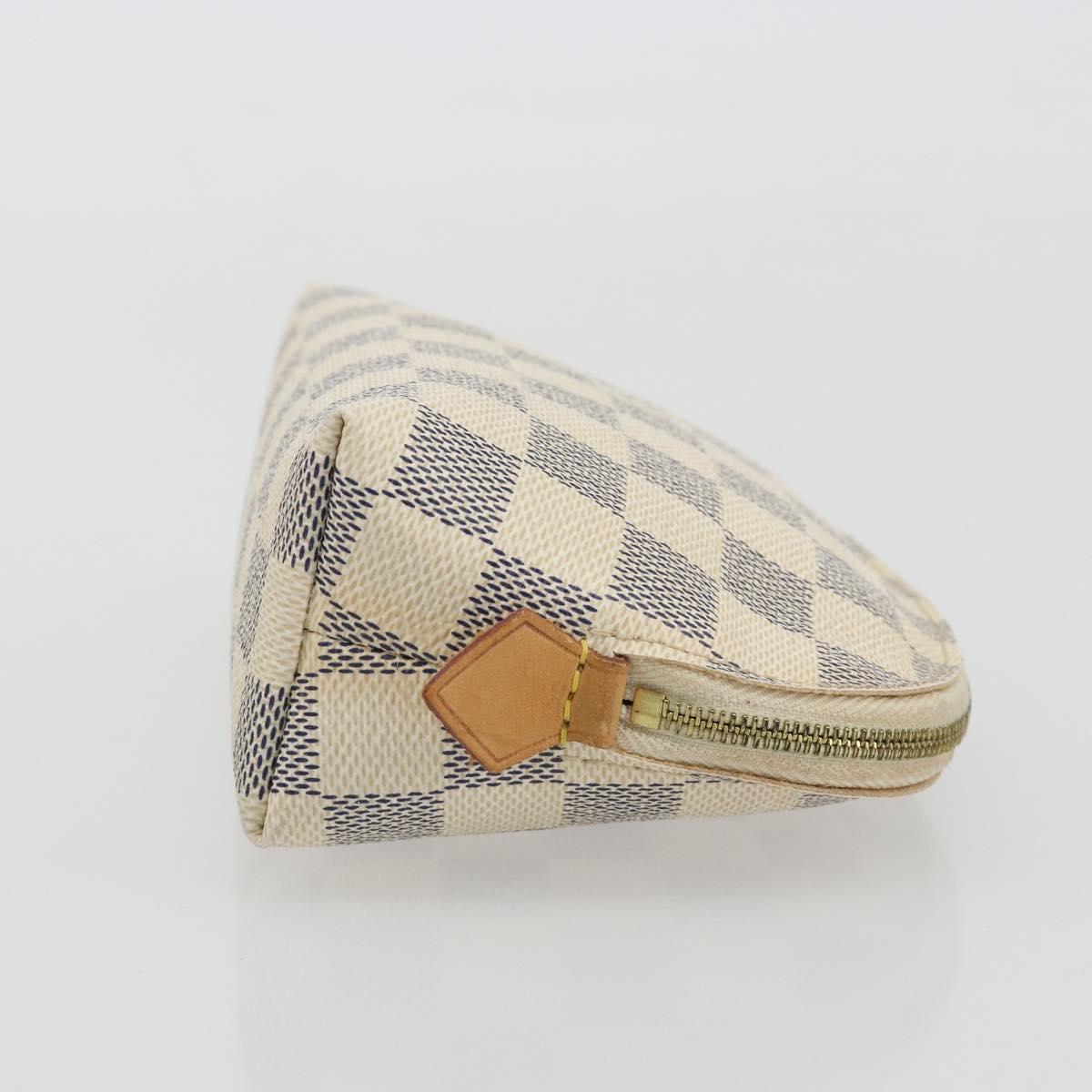 LOUIS VUITTON Damier Azur Pochette Cosmetic PM Pouch N60024 LV Auth 190617