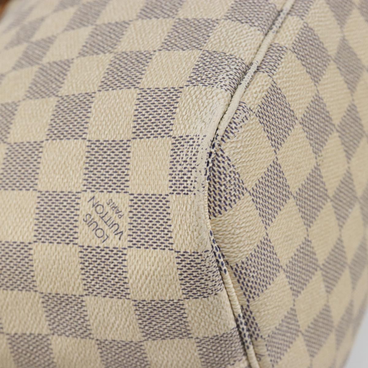 LOUIS VUITTON Damier Azur Neverfull MM Tote Bag N41605 LV Auth 190624