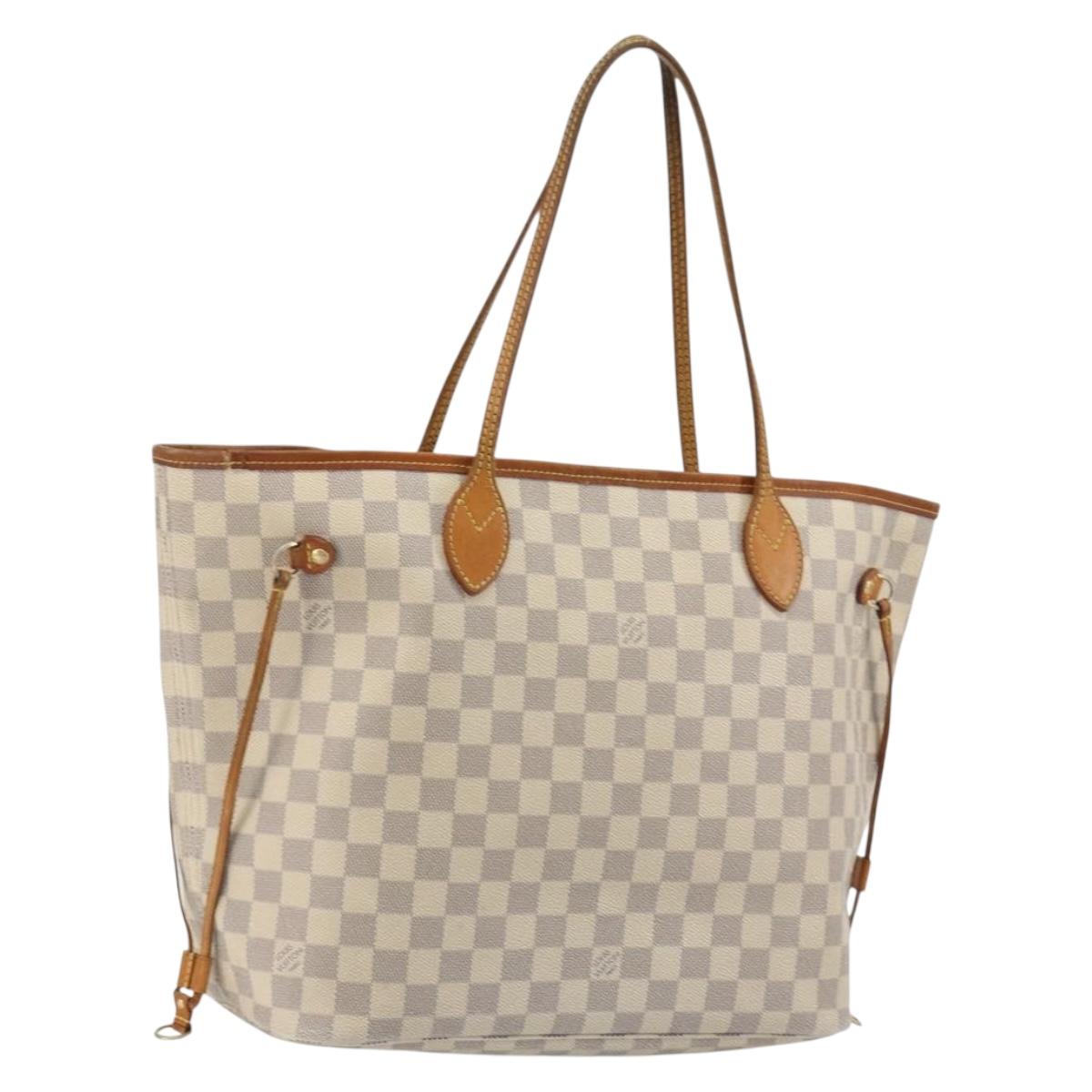 LOUIS VUITTON Damier Azur Neverfull MM Tote Bag N41605 LV Auth 190624