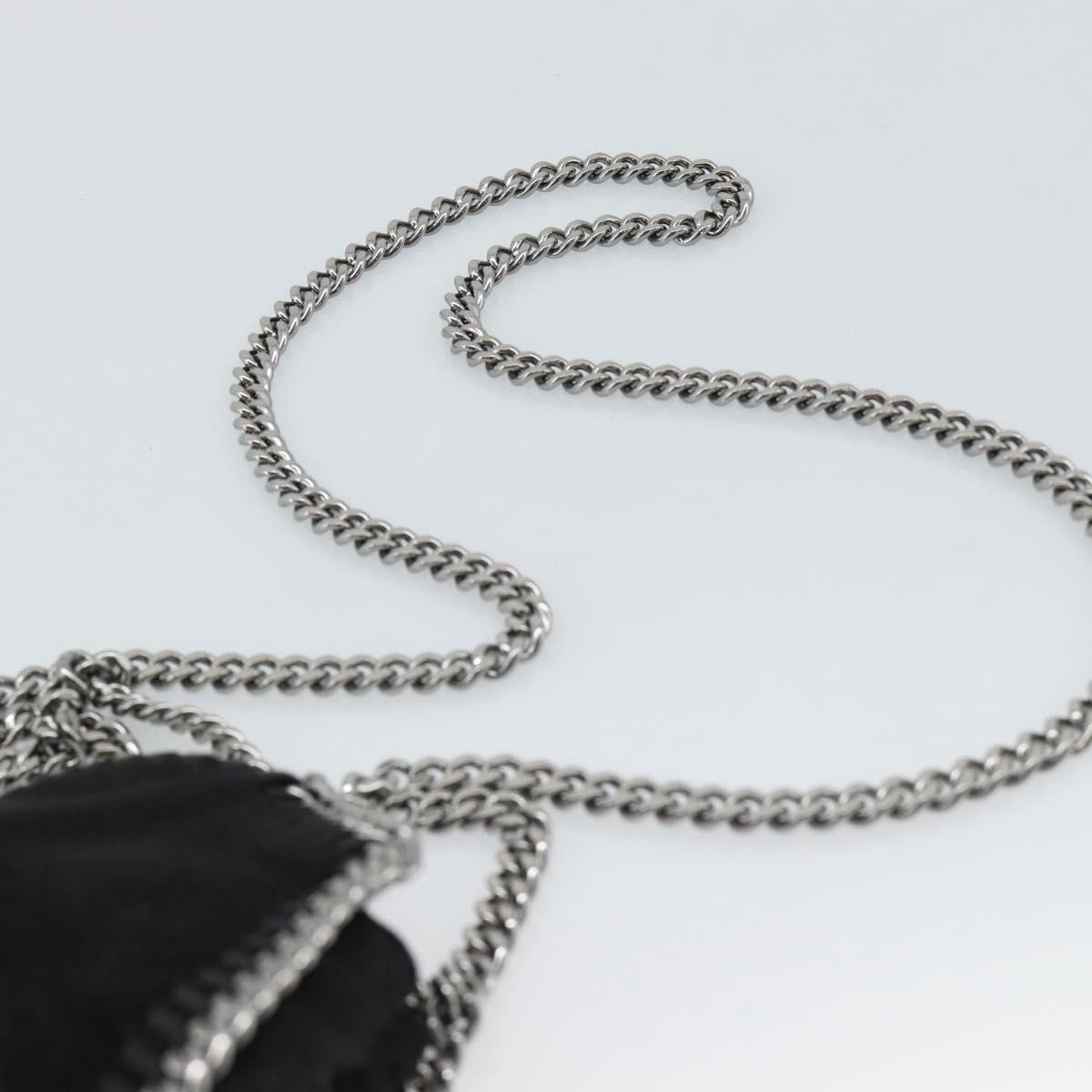Stella MacCartney Chain Falabella Tiny Bag Polyester 2way Black Auth 190626A
