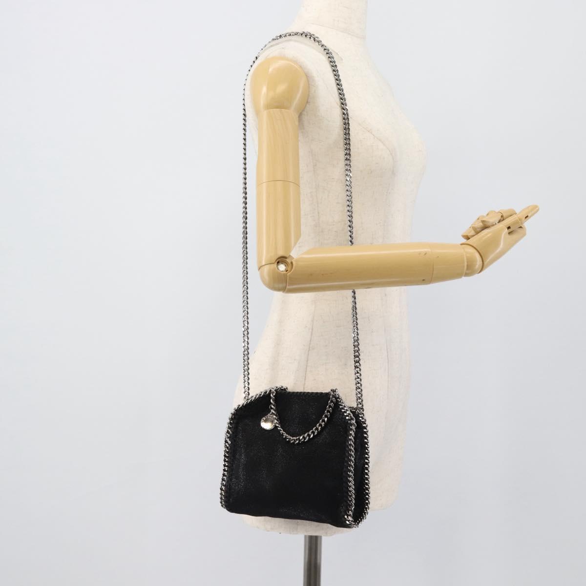 Stella MacCartney Chain Falabella Tiny Bag Polyester 2way Black Auth 190626A