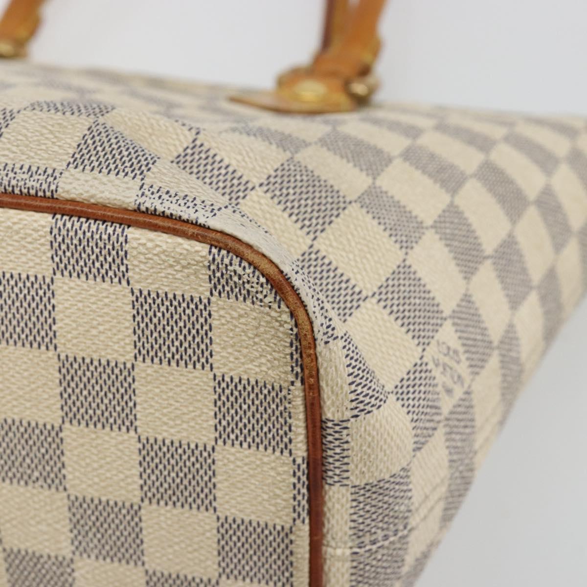 LOUIS VUITTON Damier Azur Saleya PM Tote Bag N51186 LV Auth 190633