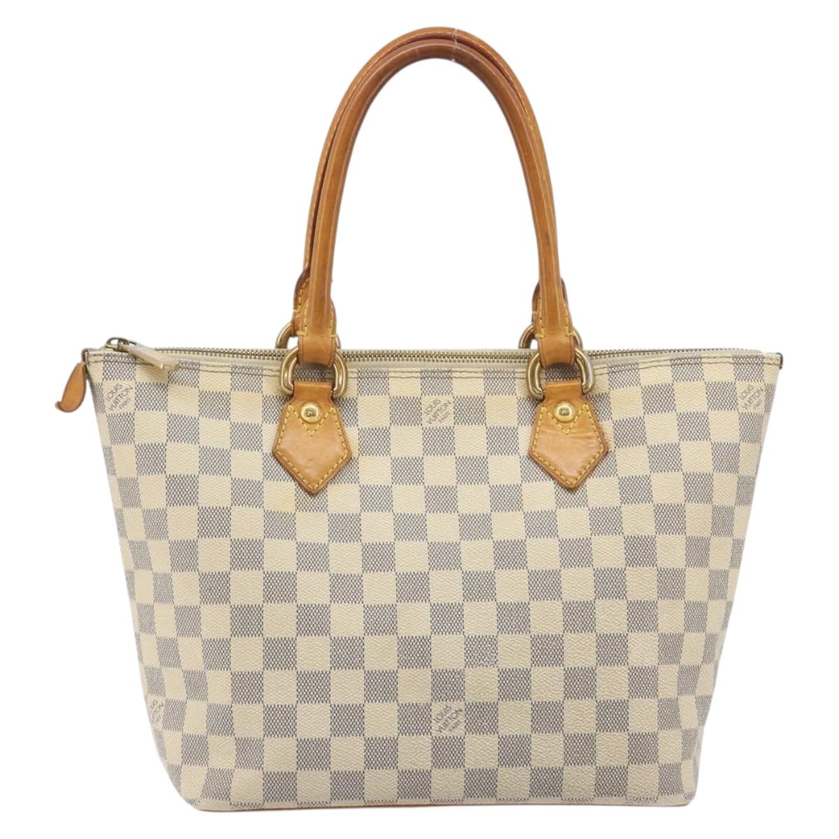 LOUIS VUITTON Damier Azur Saleya PM Tote Bag N51186 LV Auth 190633