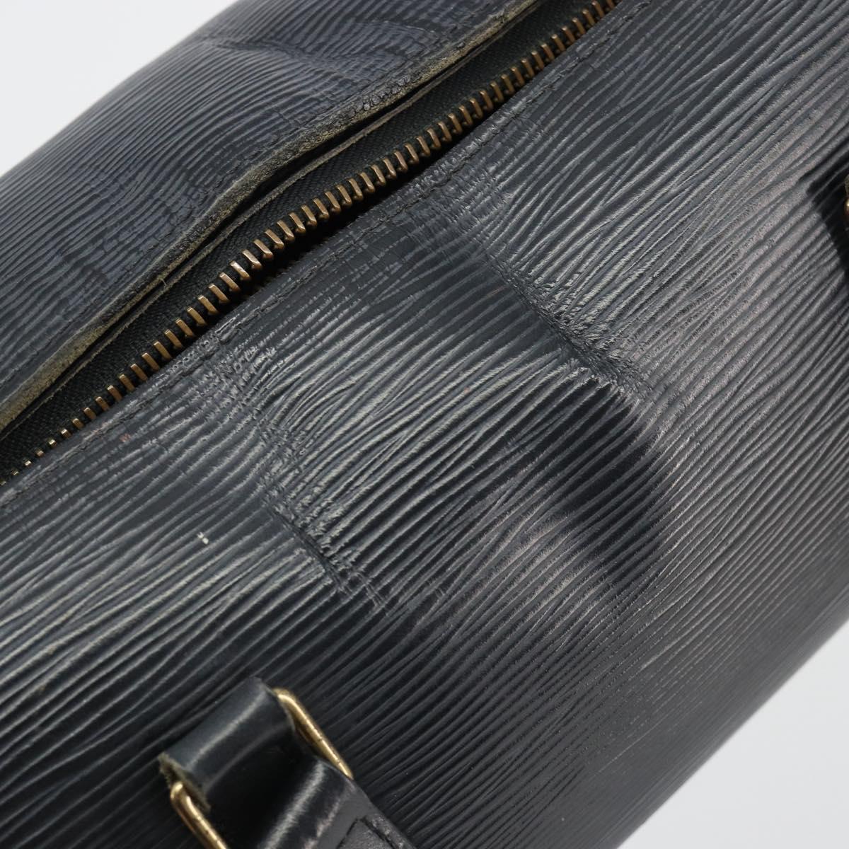 LOUIS VUITTON Epi Soufflot Hand Bag Black M52222 LV Auth 190634