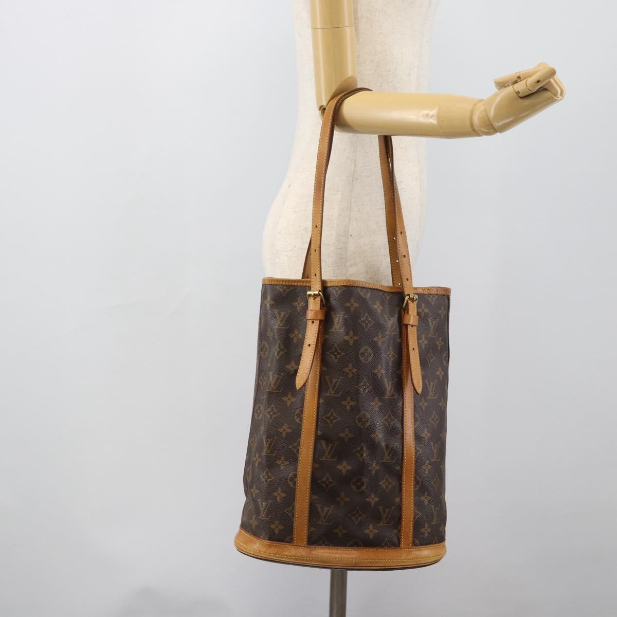 LOUIS VUITTON Monogram Bucket GM Shoulder Bag M42236 LV Auth 190639