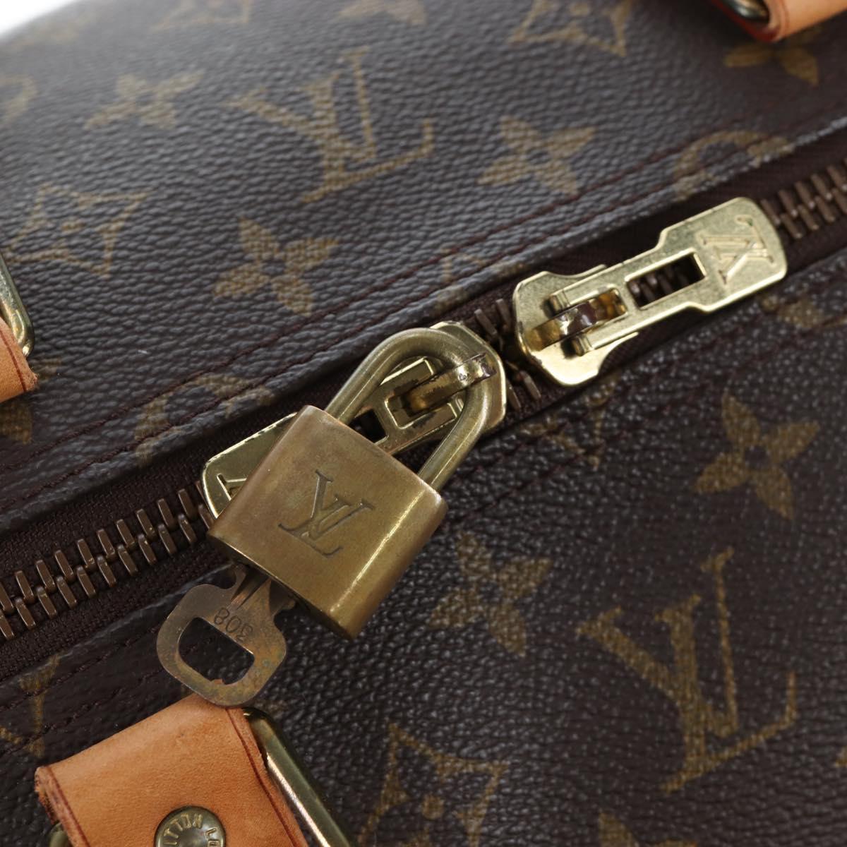 LOUIS VUITTON Monogram Keepall 55 Boston Bag M41424 LV Auth 190643A