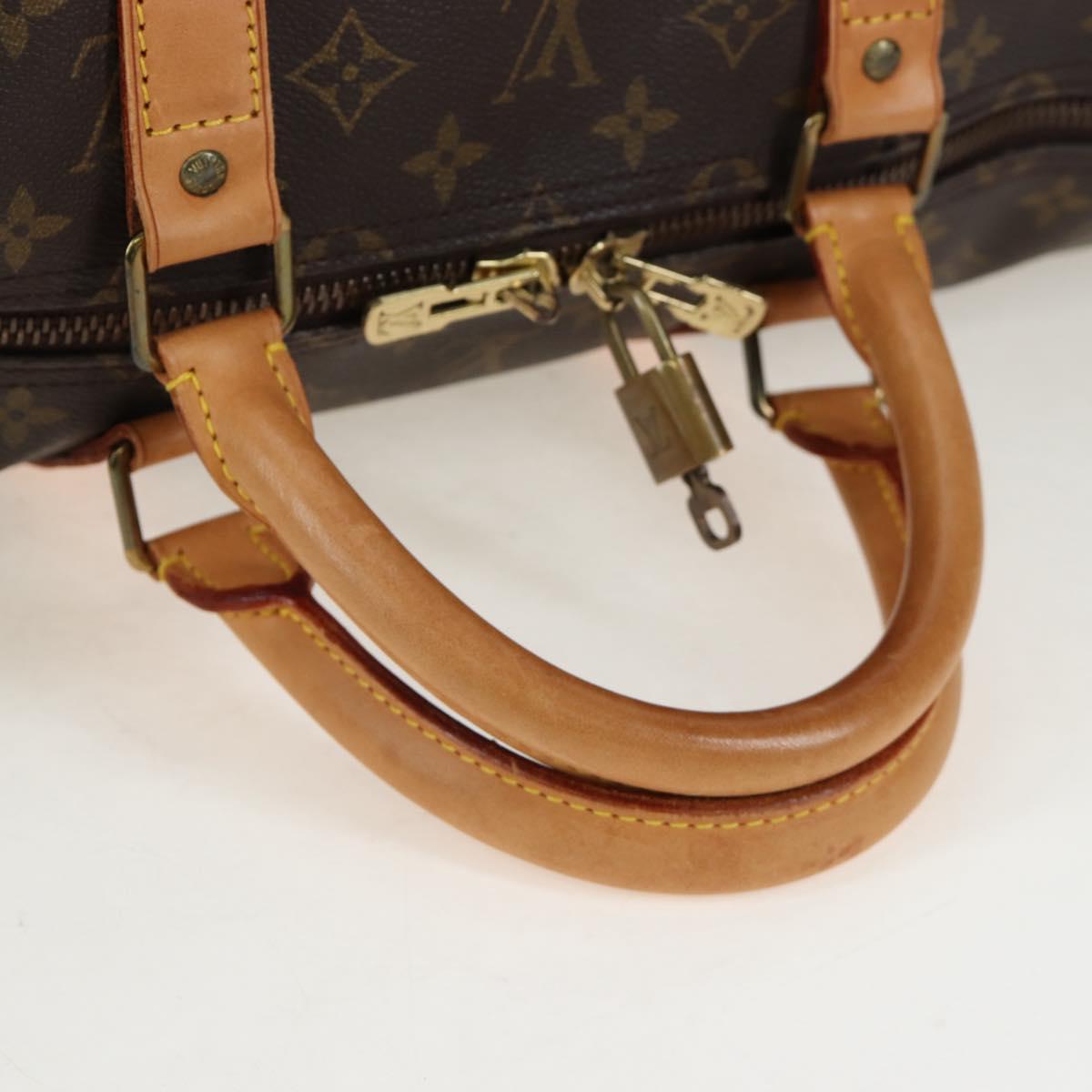LOUIS VUITTON Monogram Keepall 55 Boston Bag M41424 LV Auth 190643A
