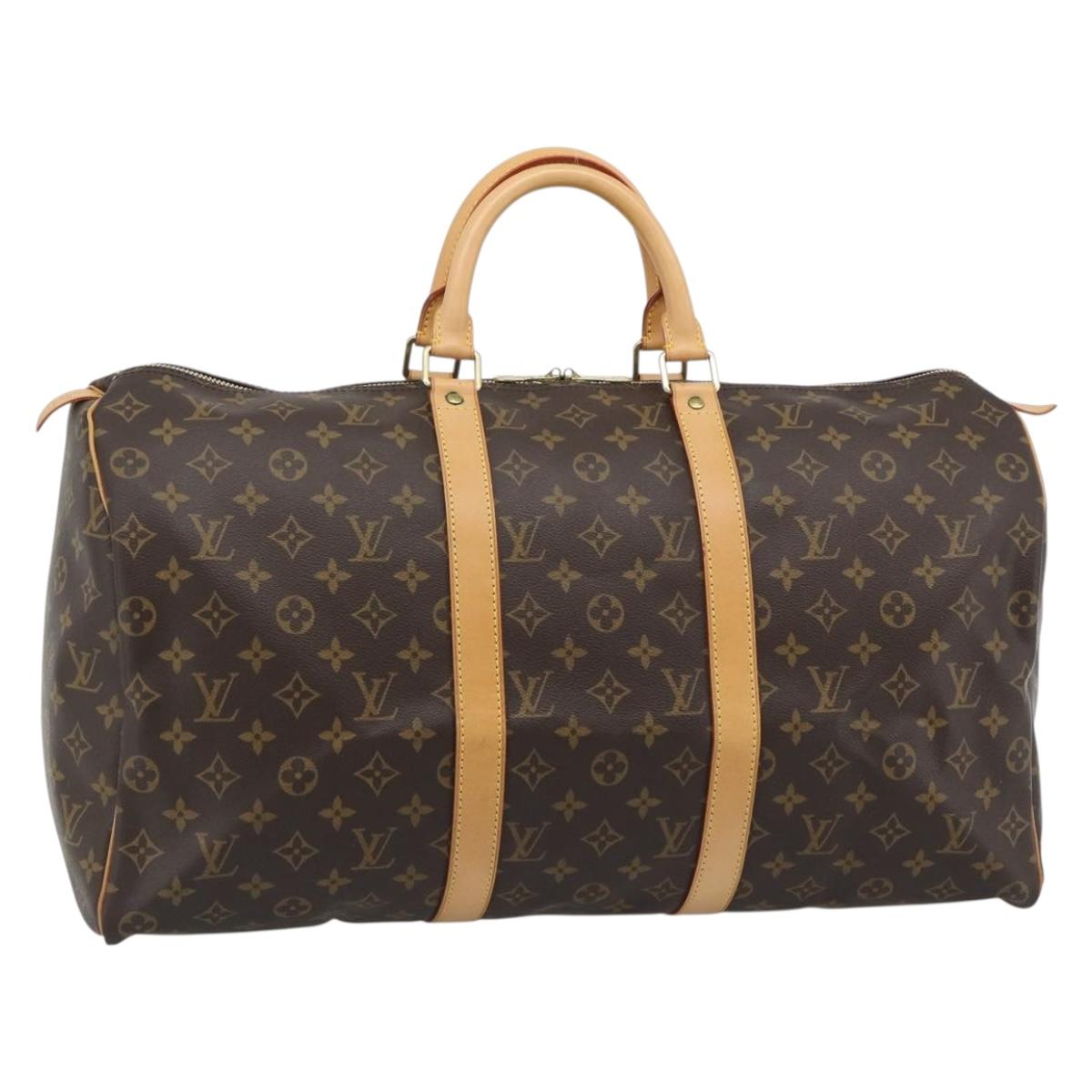 LOUIS VUITTON Monogram Keepall 50 Boston Bag M41426 LV Auth 190644