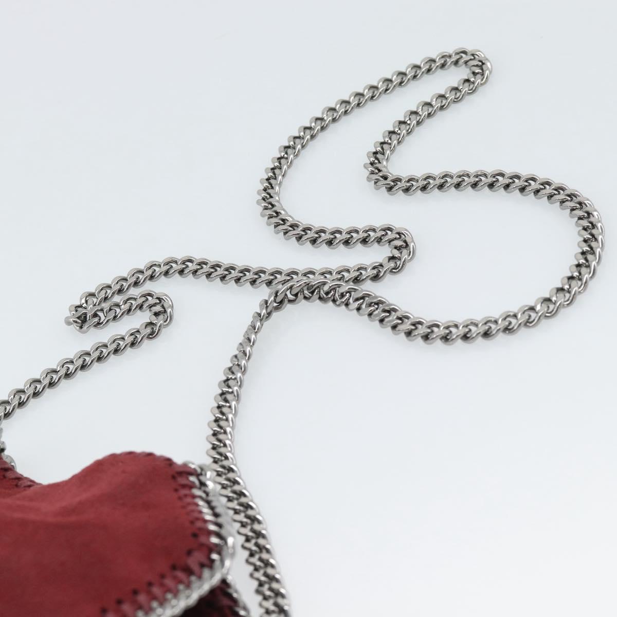 Stella MacCartney Chain Falabella Tiny Bag Polyester 2way Bordeaux Auth 190646A