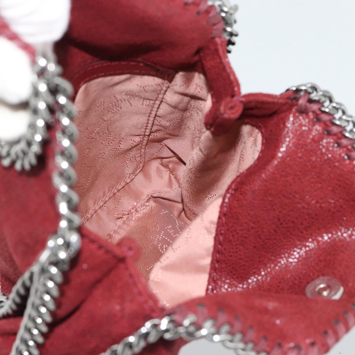 Stella MacCartney Chain Falabella Tiny Bag Polyester 2way Bordeaux Auth 190646A