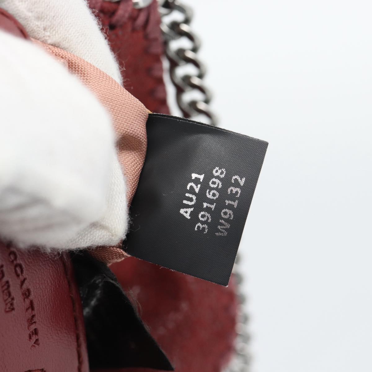 Stella MacCartney Chain Falabella Tiny Bag Polyester 2way Bordeaux Auth 190646A
