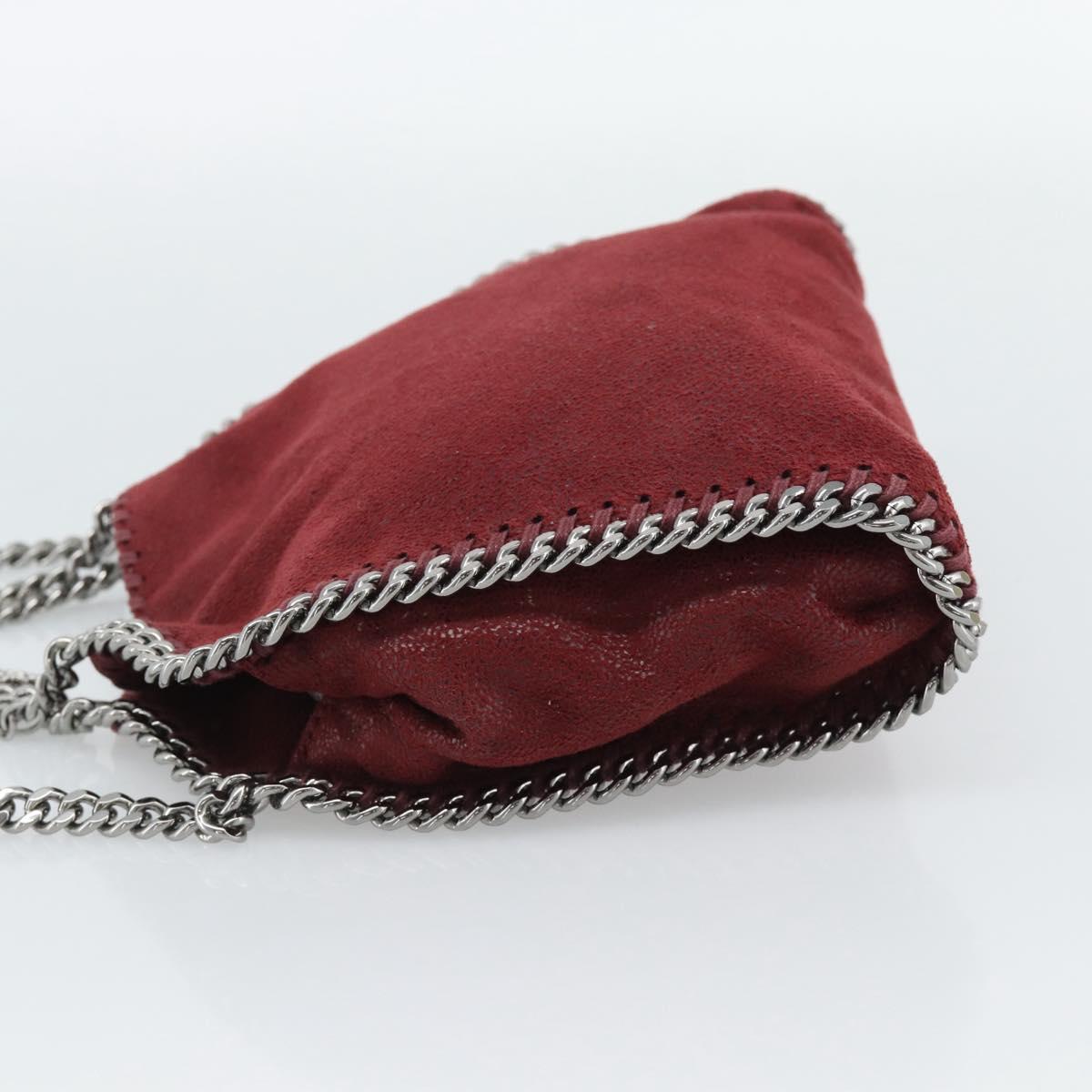 Stella MacCartney Chain Falabella Tiny Bag Polyester 2way Bordeaux Auth 190646A