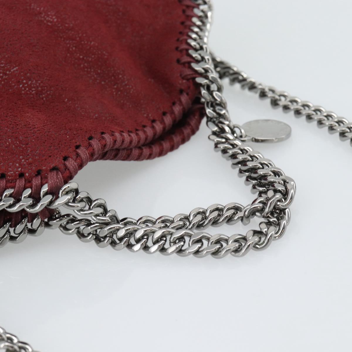 Stella MacCartney Chain Falabella Tiny Bag Polyester 2way Bordeaux Auth 190646A