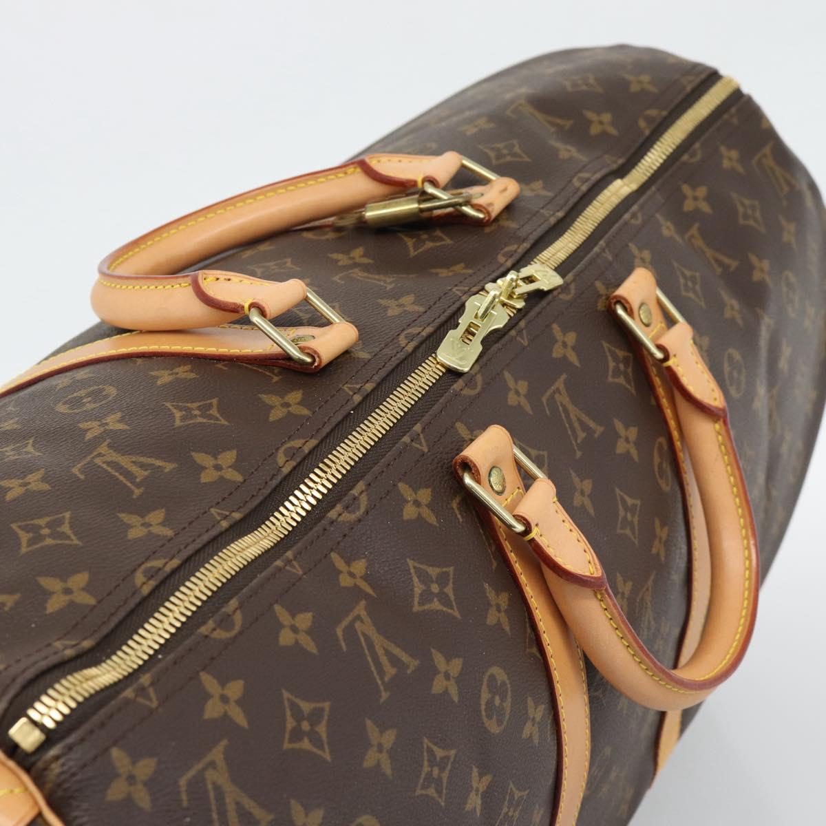 LOUIS VUITTON Monogram Keepall 55 Boston Bag M41424 LV Auth 190647A
