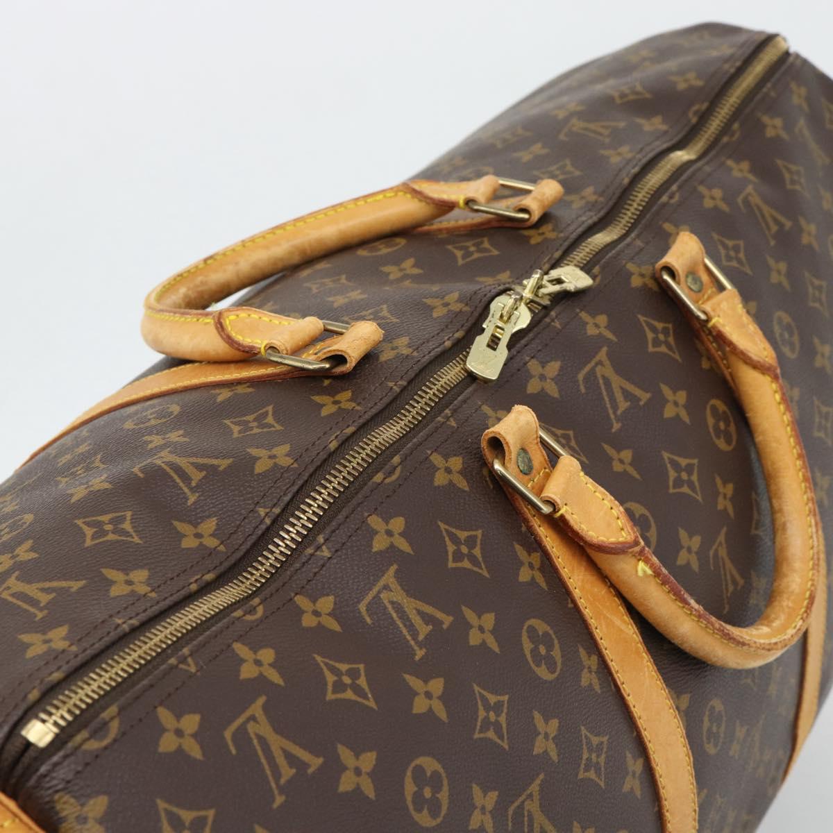 LOUIS VUITTON Monogram Keepall 60 Boston Bag M41422 LV Auth 190648