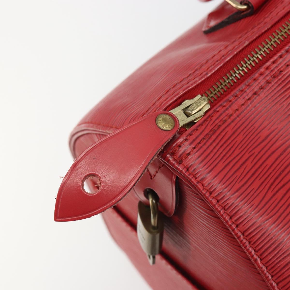 LOUIS VUITTON Epi Speedy 35 Hand Bag Castilian Red M42997 LV Auth 190649A