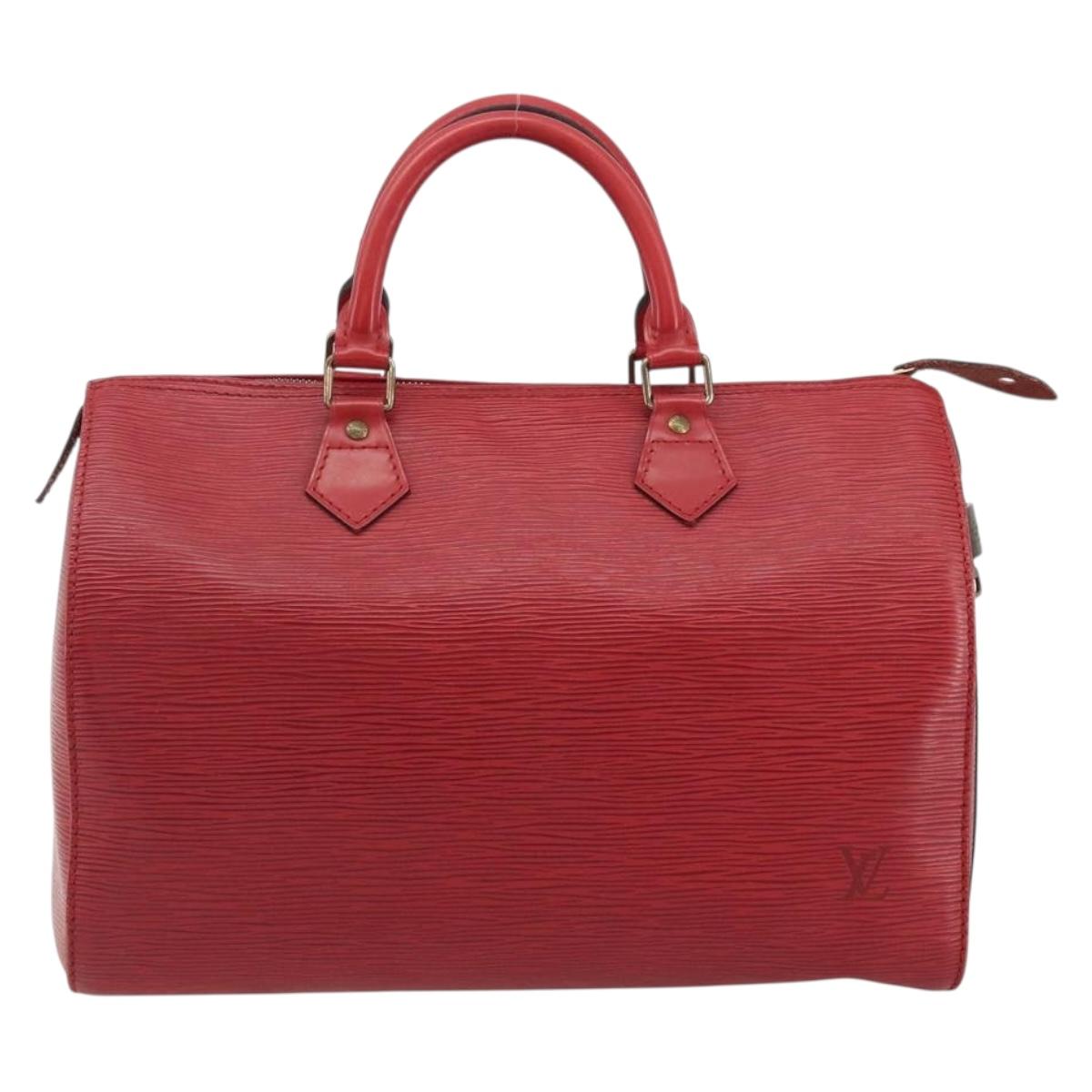 LOUIS VUITTON Epi Speedy 35 Hand Bag Castilian Red M42997 LV Auth 190649A
