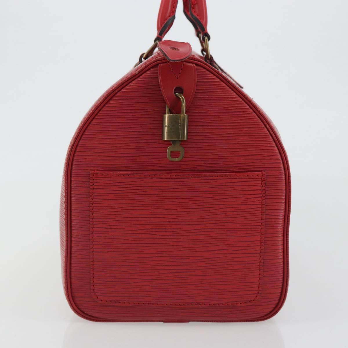 LOUIS VUITTON Epi Speedy 35 Hand Bag Castilian Red M42997 LV Auth 190649A